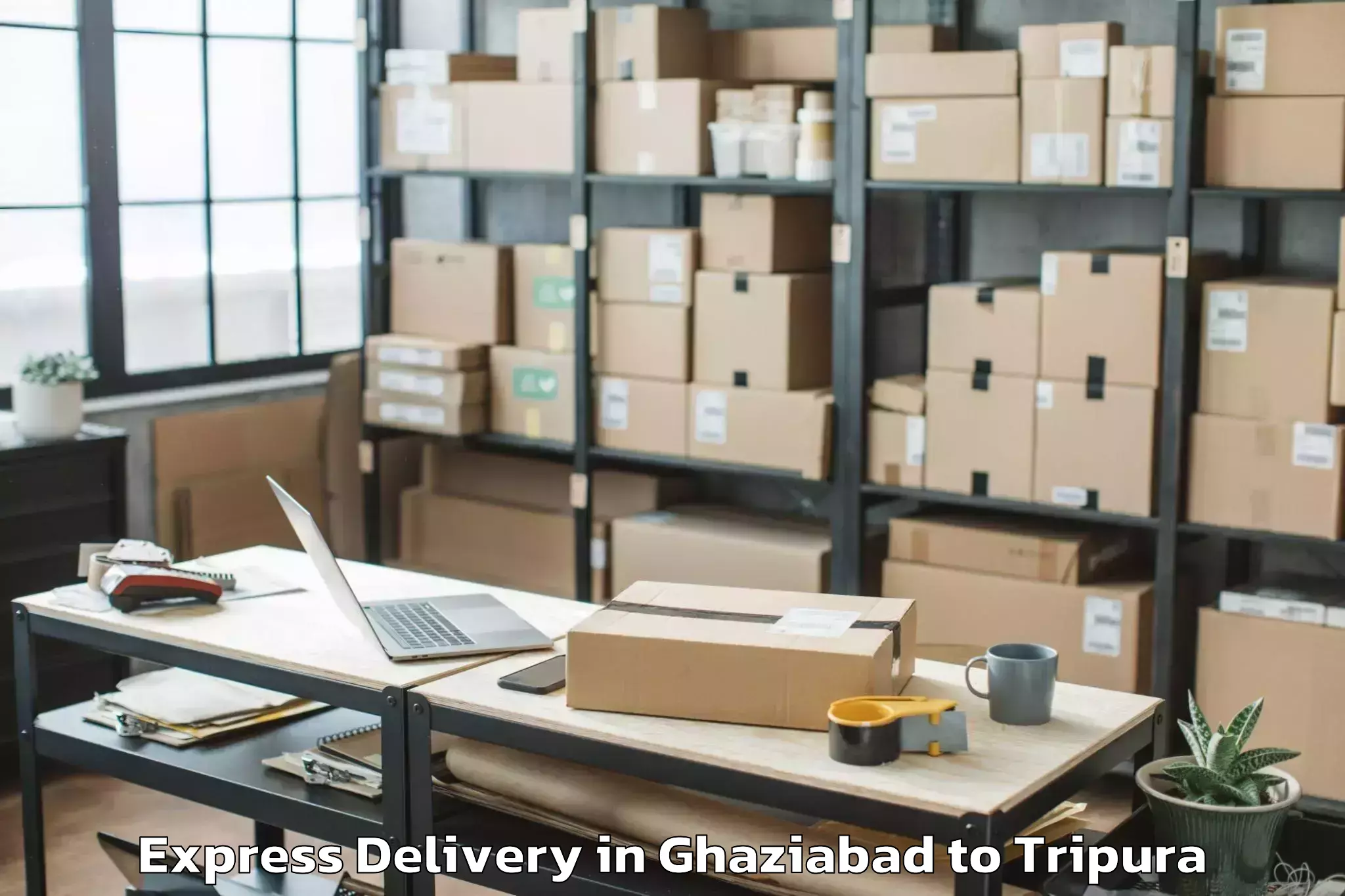 Book Your Ghaziabad to Santirbazar Express Delivery Today